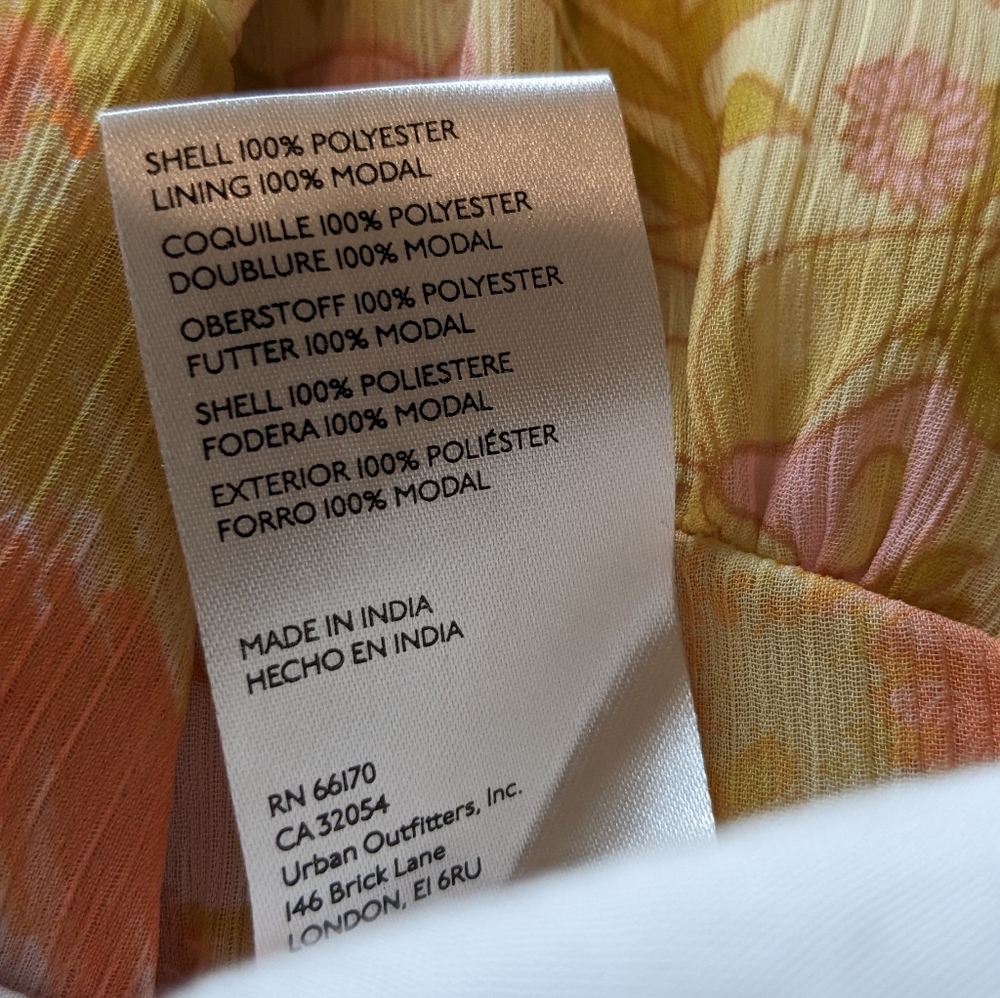 Free People Diagonal Tiered Floral Maxi Dress in Mint, Peach & Yellow - Picture 13 of 15